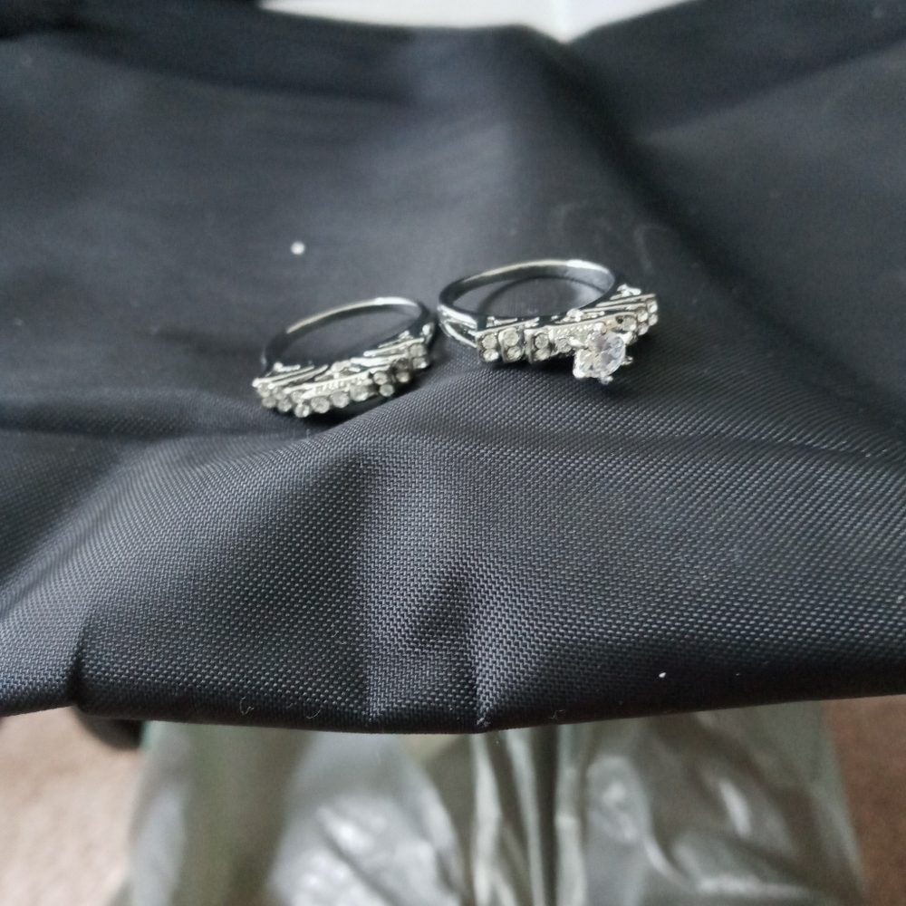 2pcs Diamond engagement ring size 10